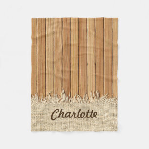 Nahtloser hölzerner Muster-u. Fleecedecke