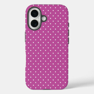 Nahtloser Magenta-Hintergrund mit Punkten iPhone 16 Hülle
