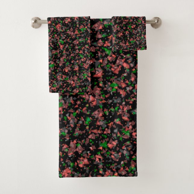 Nahtloser Marmorgranit abstrakt modernes Muster pr Badhandtuch Set (Insitu)