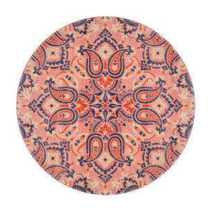 Nahtloser Pisley: Vintages Musterdesign. Schneidebrett