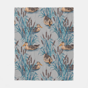 nahtloser Schwarzer Baum mit farbigen Blume Fleecedecke