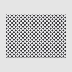 Nahtloser schwarzer Polka-Punkt - Anpassbarer Hint Seidenpapier