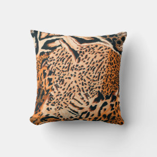 Nahtloser Tiger, Leopard und Jaguar. Nahtloser Tex Kissen