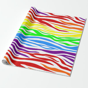Nahtloser Tiger-Regenbogen-Tierdruck Geschenkpapier