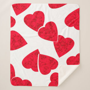 Nahtloser Valentinstag Rote Herzen b Sherpadecke