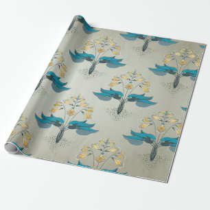 Nahtloser Vintager Hintergrund. Blumenmuster auf M Geschenkpapier
