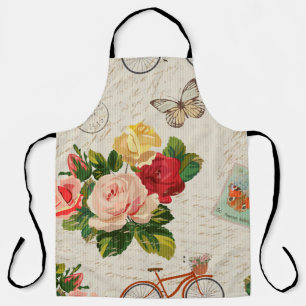 Nahtloser Vintager Hintergrund mit Blume und Butte Schürze