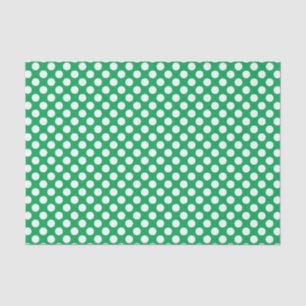 Nahtloser weißer Polka-Punkt - Anpassbarer Hinterg Seidenpapier