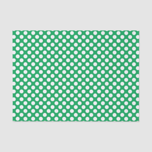 Nahtloser weißer Polka-Punkt - Anpassbarer Hinterg Seidenpapier (Vorderseite)