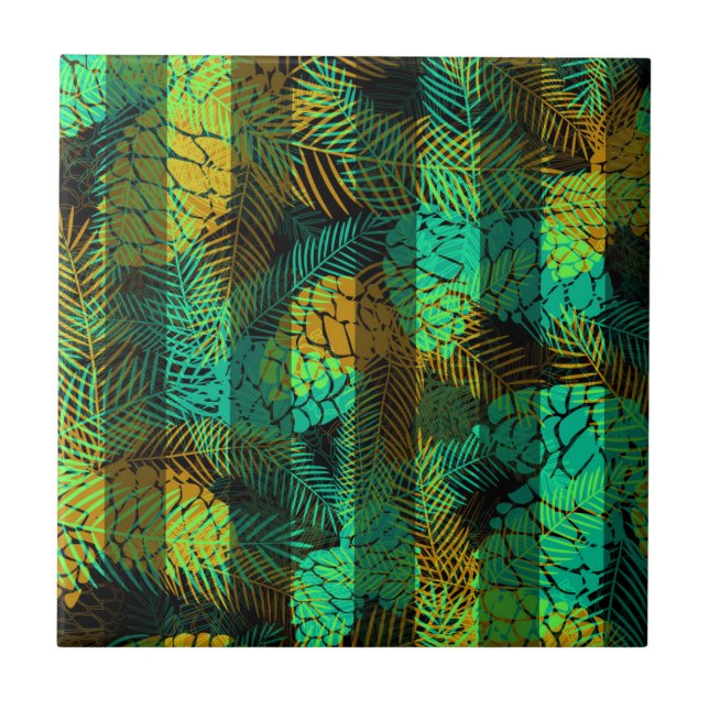 Nahtloser Winter Weihnachts-grüne Pinienbäume tr Fliese (Vorderseite)