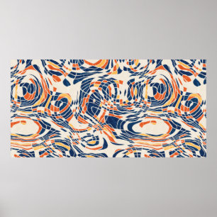 Nahtloses abstraktes Linien‑Geo‑Muster. Hohe Quali Poster