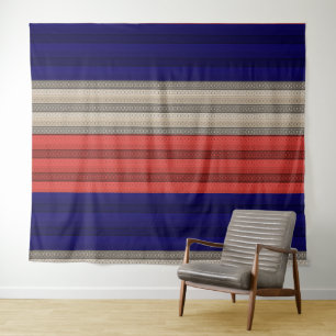 Nahtloses abstraktes ornamentales Dekor Retro Vint Wandteppich