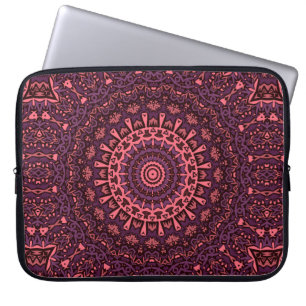 Nahtloses abstraktes Ziermosaik Kaleidoskop p Laptopschutzhülle