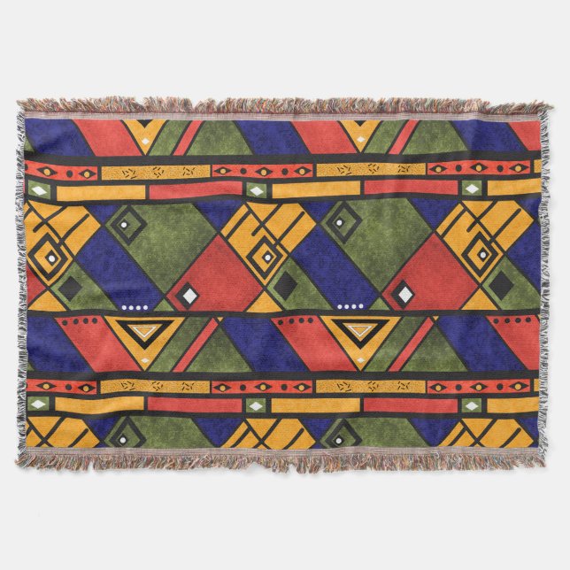 Nahtloses afrikanisches Ethno-Muster Decke (Vorderseite)
