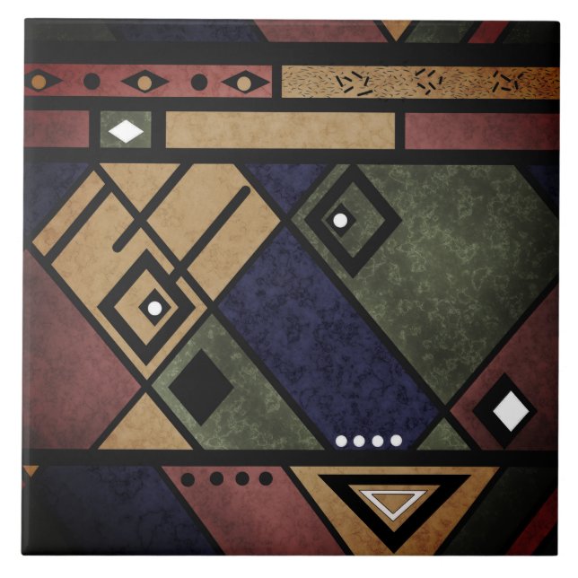 Nahtloses afrikanisches Ethno-Muster Fliese (Vorderseite)