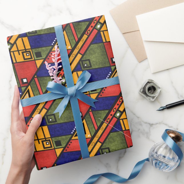 Nahtloses afrikanisches Ethno-Muster Geschenkpapier (Schenken)