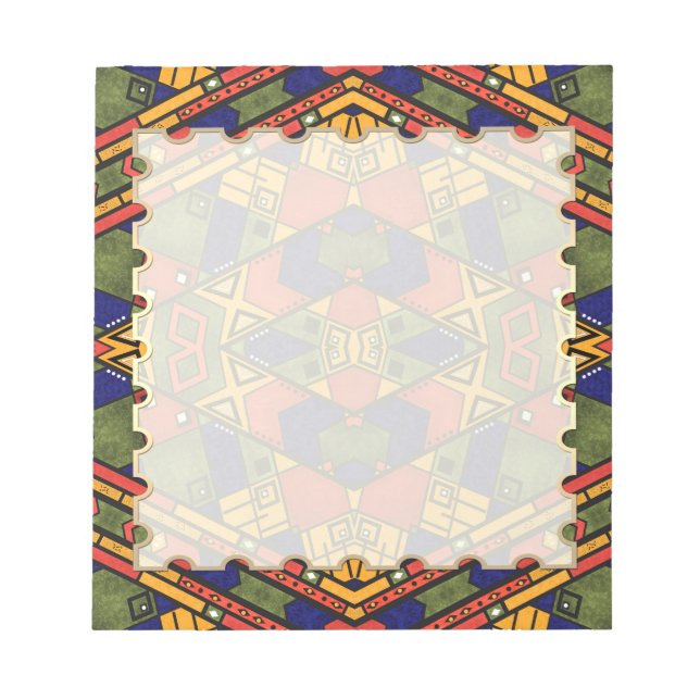 Nahtloses afrikanisches Ethno-Muster Notizblock (Vorderseite)