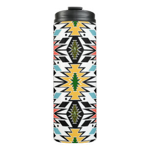 Nahtloses afrikanisches Ziermuster-Backgro Thermosbecher