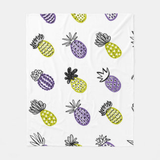Nahtloses Ananas-Muster Fleecedecke
