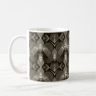 Nahtloses antikes Art Deco Musterornament. Geometr Kaffeetasse