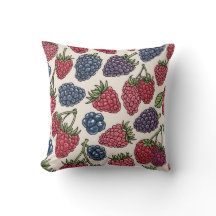 Nahtloses Berry Pattern Kissen