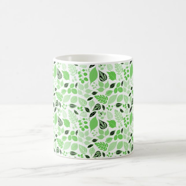 Nahtloses Blattmuster Kaffeetasse (Mittel)