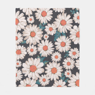 Nahtloses Blossom Daisy Blume Muster Fleecedecke