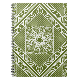Nahtloses, blumengeometrisches Muster. Vintage Erk Notizblock