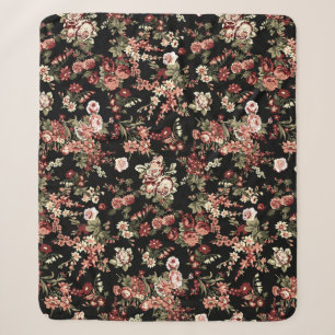 Nahtloses Blumenhintergrundmuster: Blumenmuster. Sherpadecke