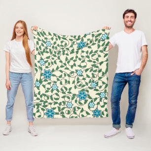 Nahtloses Blumenmuster auf beigem Hintergrund Fleecedecke