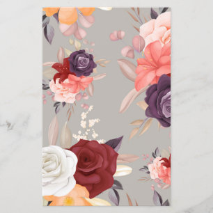 Nahtloses Blumenmuster aus lebendig gefärbten Rose Flyer