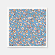 Nahtloses Blumenmuster blau