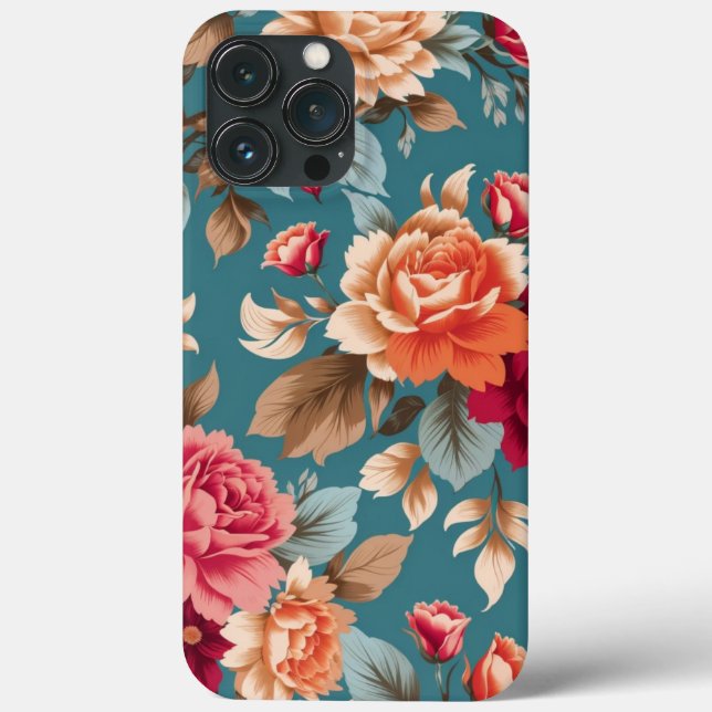 Nahtloses Blumenmuster Case-Mate iPhone Hülle (Rückseite)