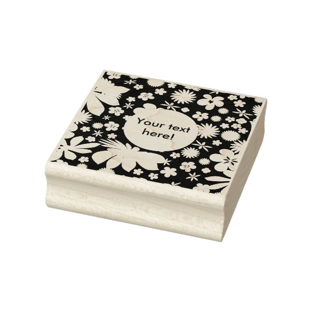 Nahtloses Blumenmuster Gummistempel (Stempel)