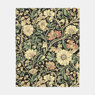 Nahtloses Blumenmuster im Stil von William Morris Fleecedecke