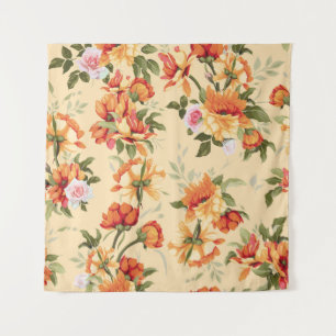 Nahtloses Blumenmuster mit Rosen, Wasserfarbe. Il Wandteppich