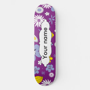 Nahtloses Blumenmuster Skateboard