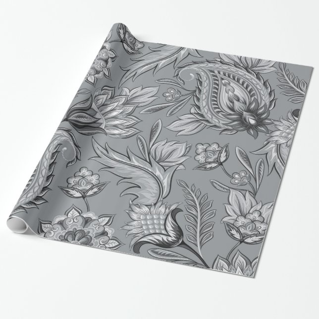 Nahtloses Blumenpaisley Papers-04 Geschenkpapier (Ungerollt)