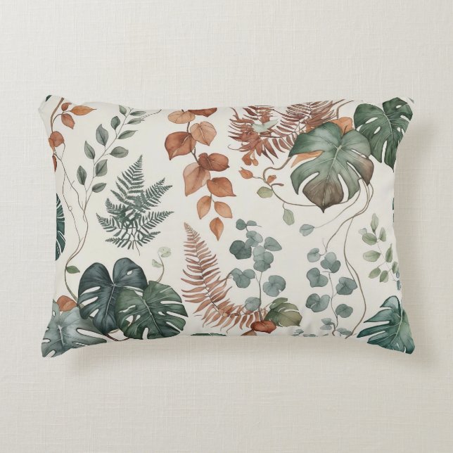 Nahtloses Boho-Blumenmuster Blumen  Dekokissen (Vorderseite)