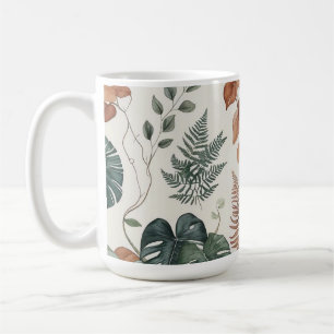 Nahtloses Boho-Blumenmuster Blumen Kaffeetasse
