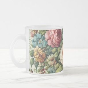 Nahtloses Botanisches Blumenmuster Mattglastasse
