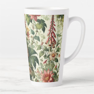 Nahtloses botanisches Muster Milchtasse