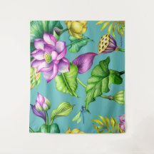 Nahtloses botanisches Muster Pink und Gelb Lotus