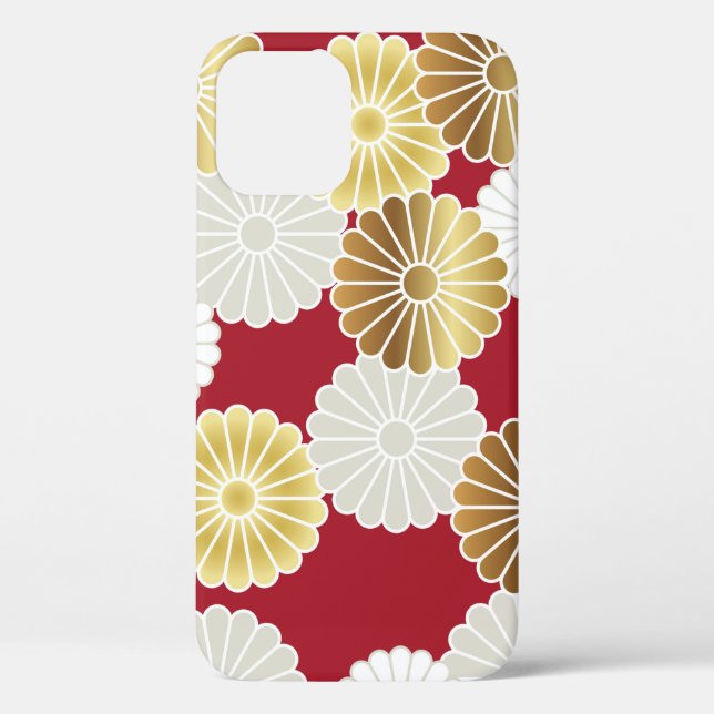Nahtloses Chrysanthemum im japanischen tra Case-Mate iPhone Hülle (Rückseite)