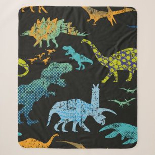 Nahtloses Dino-Muster. Originelles Design mit tRex Sherpadecke