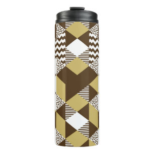 Nahtloses Dreieck: geometrische Goldmode. Thermosbecher