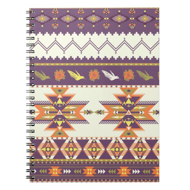 Nahtloses farbiges Aztec Muster Notizblock (Vorderseite)