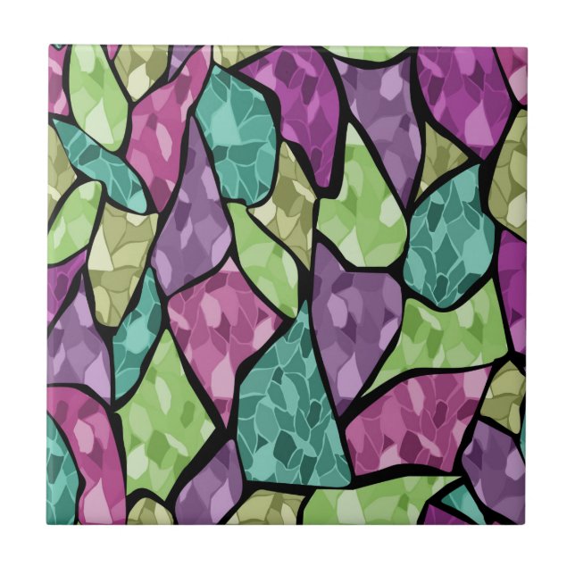 Nahtloses Fliesenmosaik kaleidoscope abstrakt mode Fliese (Vorderseite)
