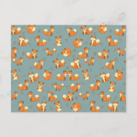 Nahtloses Fox- und Schmetterlingsmuster