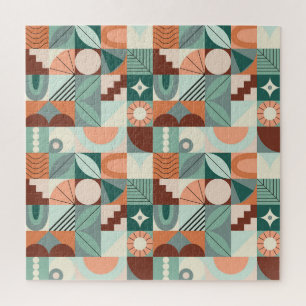 Nahtloses geometrisches, abstraktes Mosaikmuster.